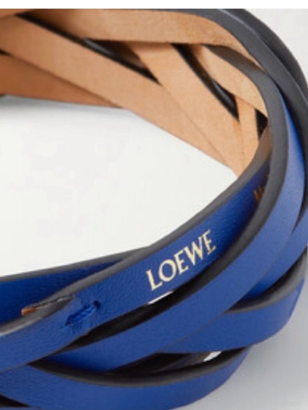 LOEWE Blue Braided Leather Bracelet - Picture 3 of 4